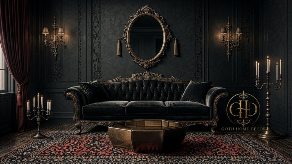 Glam Goth Home Decor Ideas for a Dark Luxe Home Style