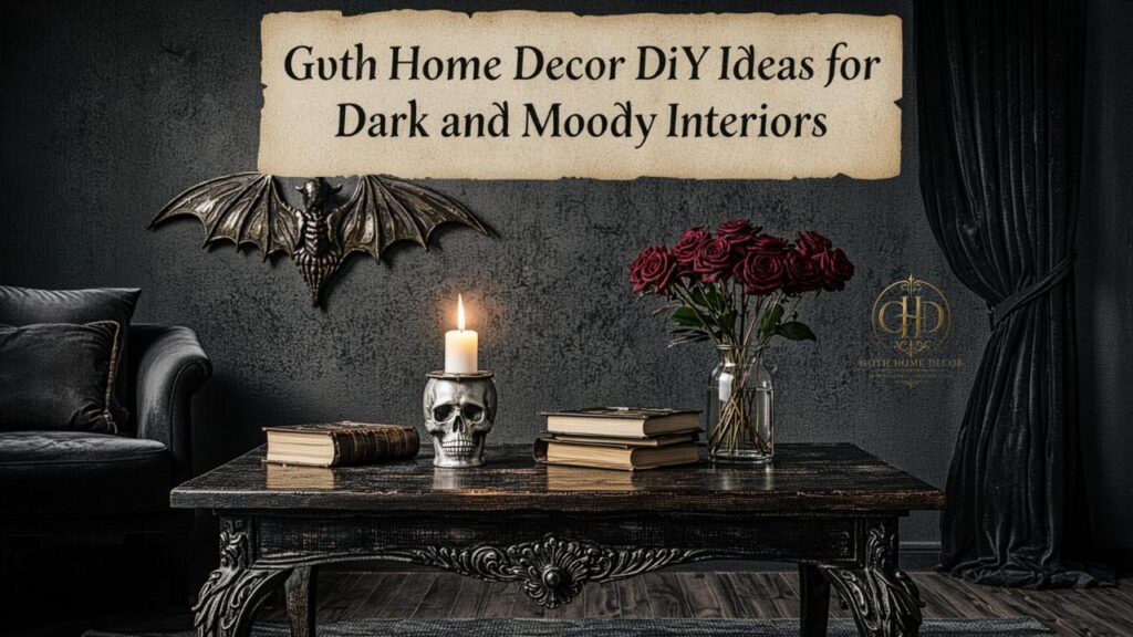 Goth Home Decor DIY Ideas for Dark and Moody Interiors