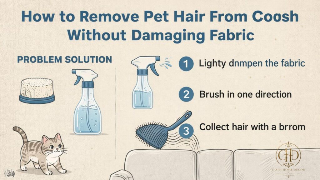 How to Remove Pet Hair From Couch Without Damaging Fabric